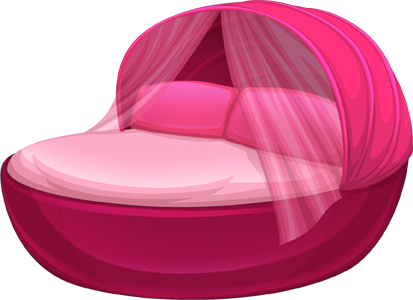 Pink bed