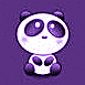 Kawaii purple panda