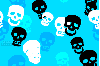blue skulls flashing