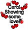 carol showing love ladybug hearts
