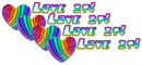 love it rainbow hearts