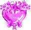 pink heart with flowers- Tracy
