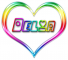 delia rainbow heart