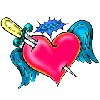 stabbed winged heart