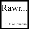 Rawr i like cheese