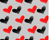 Red and Black Hearts