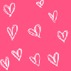 pink hearts on pink