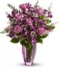 Beautiful Purple Roses in Vase