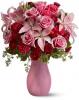 Beautiful Pink Flowers in Pink Vase