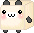 Kawaii cube panda