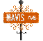 orange street sign mavis AVE