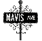 black street sign mavis AVE