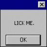 Lick me window