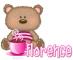 teddy bear with coffee ~ Florence