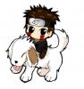 Naruto Chibi on dog