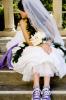 purple converse bride