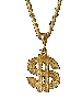 Gold Glitter Dollar Chain