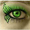 Green Eye with a Butterfly 