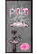 GLITTER PAM-WITH PINK FLOWER