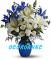 Blue and White Flowers - Georganne
