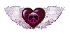 heart with wings peace sign (animated)