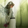 Girl-Butterfly in the forest