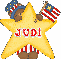 Cute patriotic bear with star - Judi