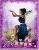 Faerie with Purple Flowers