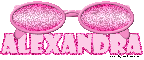 Pink Glitter Sunglasses -Alexandra-