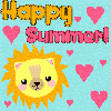 Happy Summer Cute lion greeting