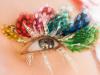 Rainbow feather false eyelashes