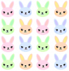 multicolored bunny background