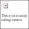 This icon eating ramen