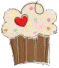 Heart Cream Cupcake
