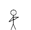 Stick person dancing