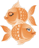 Pisces animated zodiac fish