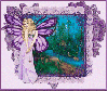 Purple Fairy By Waterfall