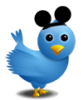 Twitter bird and Mickey mouse ears