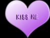 Kiss me button Heart