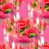 Pink Birthday cake - background