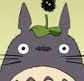 Totoro with dust bunny.