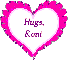 Pink and Purple Sparkle Heart - Roni