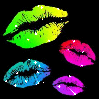 Background - Colorful Sparkle Lips