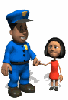 police officer helping child