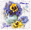 Blessings - Purple and yellow pansies - Requested by Jessi