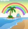 Rainbow Beach Background