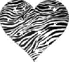 Background - Zebra Sparkle Heart