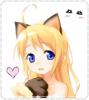 Shy anime cat girl