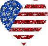 Background - American Flag Heart