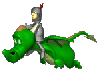 knight riding a dragon
